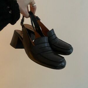 Miz Mooz Black Chunky Heel Shoes